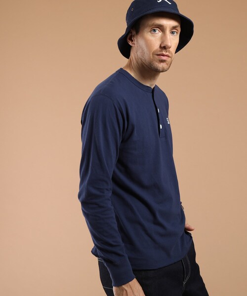 40ｃｔ＆525（フォーティーカラッツアンドゴーニーゴ）の「ヘルスニット長袖ヘンリー（Tシャツ/カットソー・メンズ・ネイビー/ホワイト/ブラック・04/02/03）」の4枚目の写真