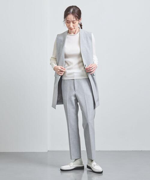 UNITED ARROWS（ユナイテッドアローズ）の「W/SI/CA リブ クルーネック ニット（ニット/セーター・レディース・ブラック/ベージュ/グレー/レッド/オフホワイト・FREE）」の17枚目の写真