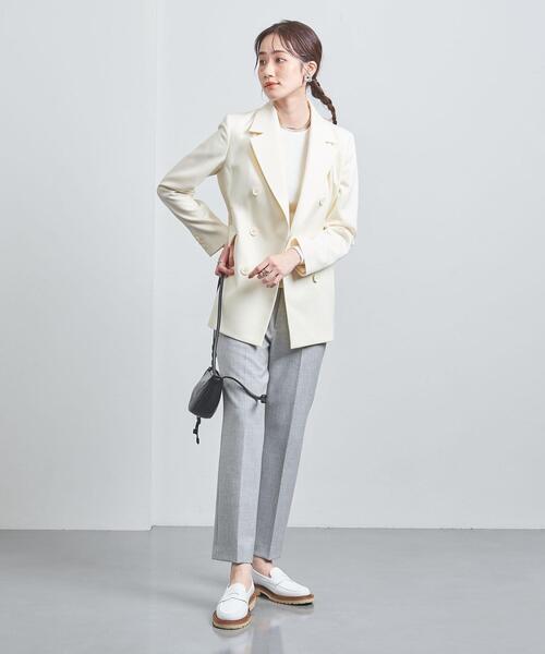 UNITED ARROWS（ユナイテッドアローズ）の「W/SI/CA リブ クルーネック ニット（ニット/セーター・レディース・ブラック/ベージュ/グレー/レッド/オフホワイト・FREE）」の18枚目の写真