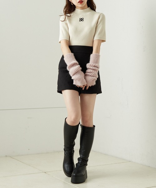 Chico（チコ）の「【2022AW】シャギーリブアームウォーマー（アームカバー・レディース・ブラック/グレー/ピンク/アイボリー/ブルー系その他・FREE）」の8枚目の写真