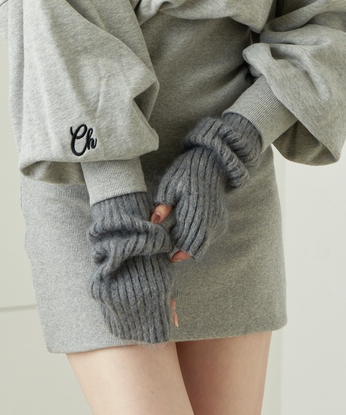 Chico（チコ）の「【2022AW】シャギーリブアームウォーマー（アームカバー・レディース・ブラック/グレー/ピンク/アイボリー/ブルー系その他・FREE）」の9枚目の写真