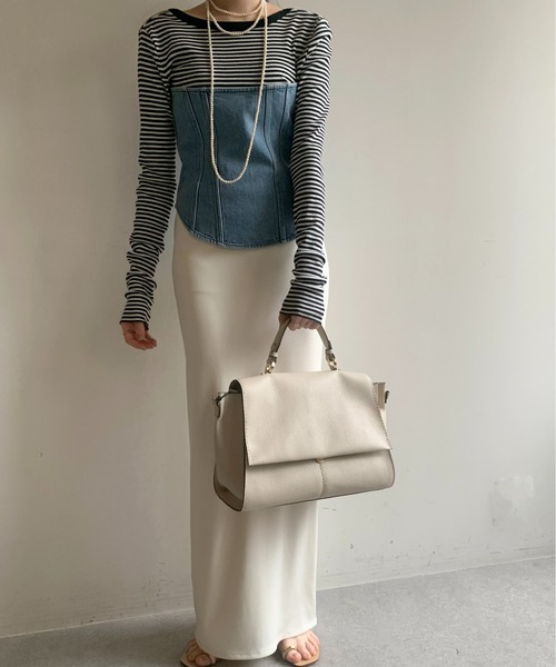 LORISTELLA(ロリステッラ)の「【LORISTELLA】レザーハンドバッグ(ハンドバッグ・レディース・ブラック/モカ/バイオレット/ホワイト系その他・FREE)」の5枚目の写真