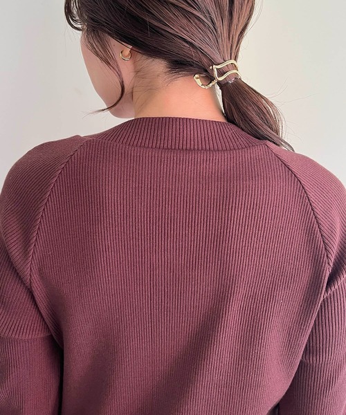 CAPRICIEUX LE'MAGE（カプリシューレマージュ）の「カットアウトリブTシャツ（Tシャツ/カットソー・レディース・アイボリー/ブラック/ブラウン・FREE）」の10枚目の写真