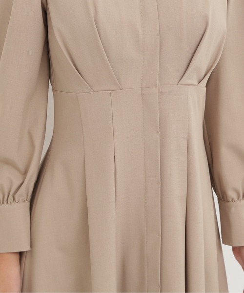 NATURAL BEAUTY BASIC（ナチュラルビューティーベーシック）の「ウエスト切替シャツワンピース（ワンピース・レディース・ベージュ/ダークブラウン/オレンジ・SMALL/MEDIUM）」の16枚目の写真