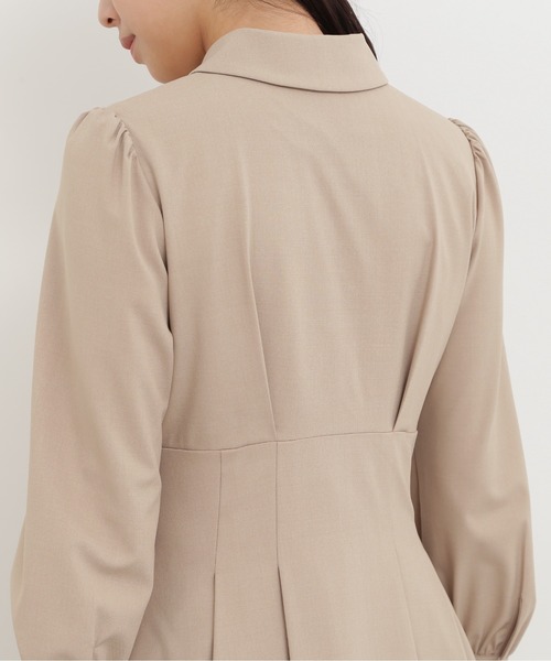 NATURAL BEAUTY BASIC（ナチュラルビューティーベーシック）の「ウエスト切替シャツワンピース（ワンピース・レディース・ベージュ/ダークブラウン/オレンジ・SMALL/MEDIUM）」の17枚目の写真