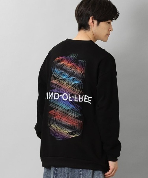 【セール】セマンティックデザイン NEONグラフィック刺繍 BIGトレーナー（スウェット）｜semantic design（セマンティックデザイン）