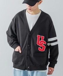 improves（インプローブス）の「袖ライン カレッジロゴ サガラワッペン スウェット Vネック カーディガン（カーディガン/ボレロ・メンズ）」