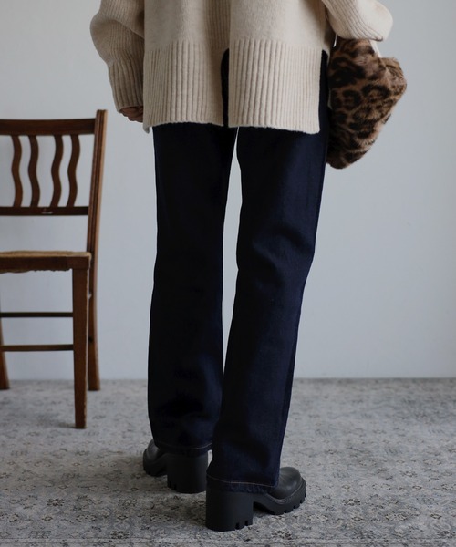 amini(アミニ)の「ストレートハイウエストデニム(デニムパンツ・レディース・グレー/インディゴブルー/ブルー・MEDIUM)」の16枚目の写真