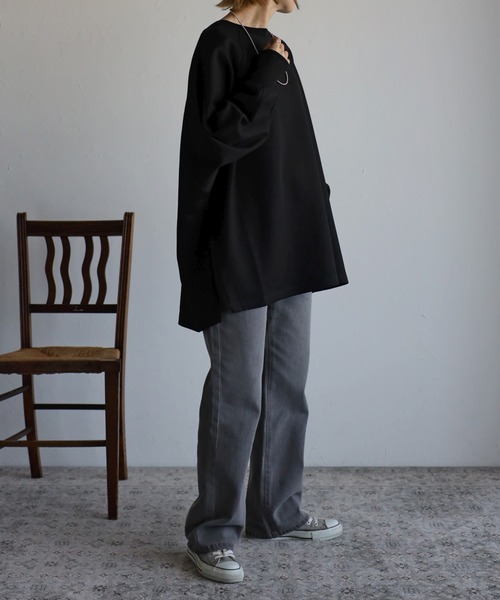 amini(アミニ)の「ストレートハイウエストデニム(デニムパンツ・レディース・グレー/インディゴブルー/ブルー・MEDIUM)」の22枚目の写真