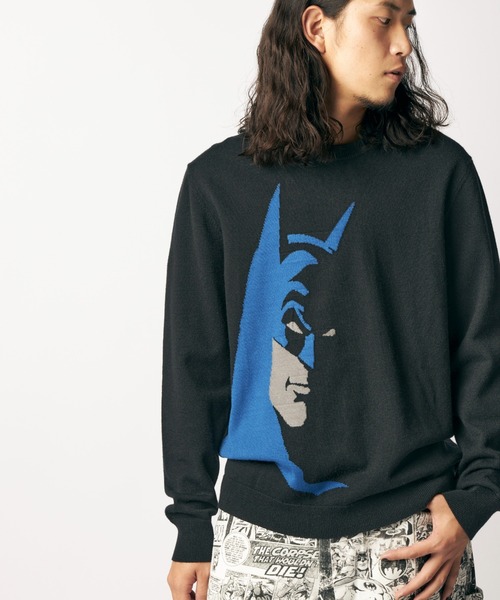 Guess（ゲス）の「GUESS Originals x Batman Enemy Sweater（ニット/セーター・メンズ・ブラック・SMALL/MEDIUM/X-LARGE/LARGE）」の9枚目の写真
