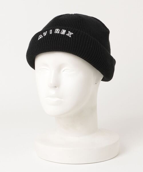 AVIREX(アヴィレックス)の「2WAY WATCH CAP / 2ウェイ ワッチキャップ / AVIREX / アヴィレックス(ニットキャップ/ビーニー・メンズ・ブラック/オリーブ系・F)」の1枚目の写真