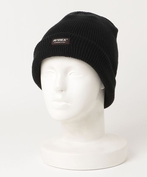 AVIREX(アヴィレックス)の「2WAY WATCH CAP / 2ウェイ ワッチキャップ / AVIREX / アヴィレックス(ニットキャップ/ビーニー・メンズ・ブラック/オリーブ系・F)」の5枚目の写真