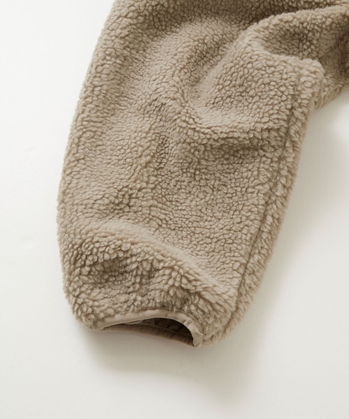 Anchor Smith（アンカー スミス）の「ビッグシルエット配色プードルボアハイネックジップブルゾン（ブルゾン・メンズ・ブラウン/グレー/ベージュ・FREE）」の15枚目の写真