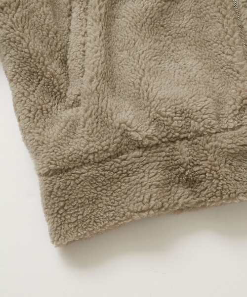 Anchor Smith（アンカー スミス）の「ビッグシルエット配色プードルボアハイネックジップブルゾン（ブルゾン・メンズ・ブラウン/グレー/ベージュ・FREE）」の20枚目の写真