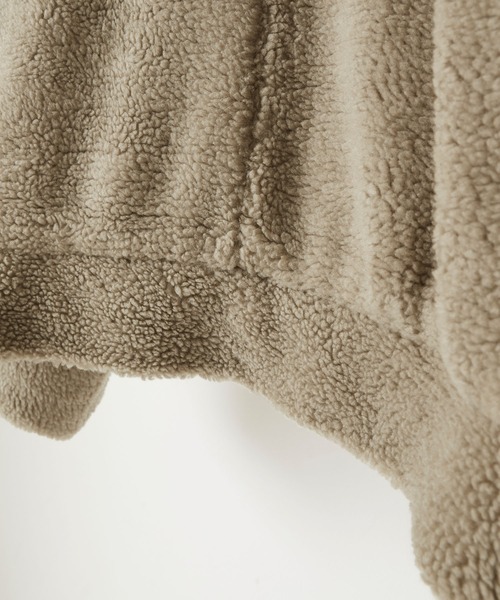 Anchor Smith（アンカー スミス）の「ビッグシルエット配色プードルボアハイネックジップブルゾン（ブルゾン・メンズ・ブラウン/グレー/ベージュ・FREE）」の21枚目の写真