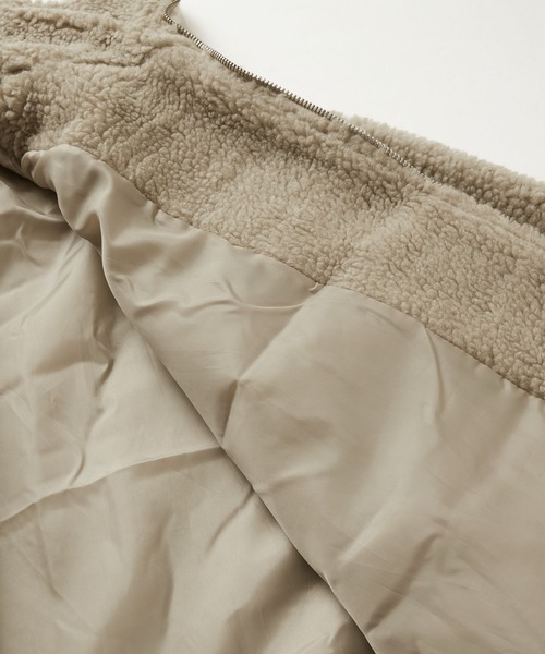 Anchor Smith（アンカー スミス）の「ビッグシルエット配色プードルボアハイネックジップブルゾン（ブルゾン・メンズ・ブラウン/グレー/ベージュ・FREE）」の19枚目の写真