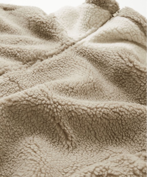 Anchor Smith（アンカー スミス）の「ビッグシルエット配色プードルボアハイネックジップブルゾン（ブルゾン・メンズ・ブラウン/グレー/ベージュ・FREE）」の22枚目の写真