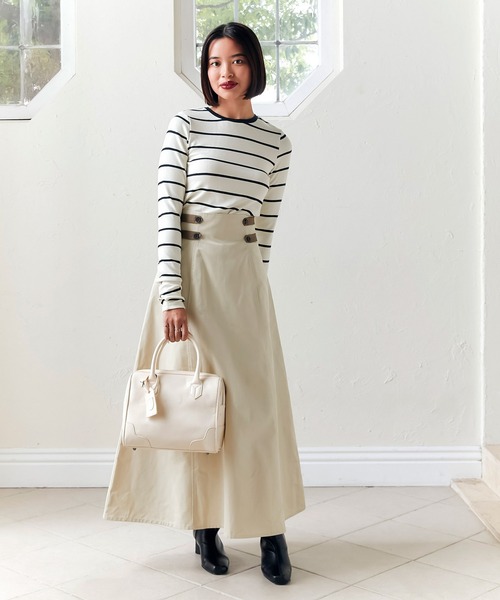 TINA:JOJUN(ティーナジョジュン)の「ミニ ボストンバッグ TINA:JOJUN(ボストンバッグ・レディース・ブラウン/アイボリー/ブラック・F)」の5枚目の写真