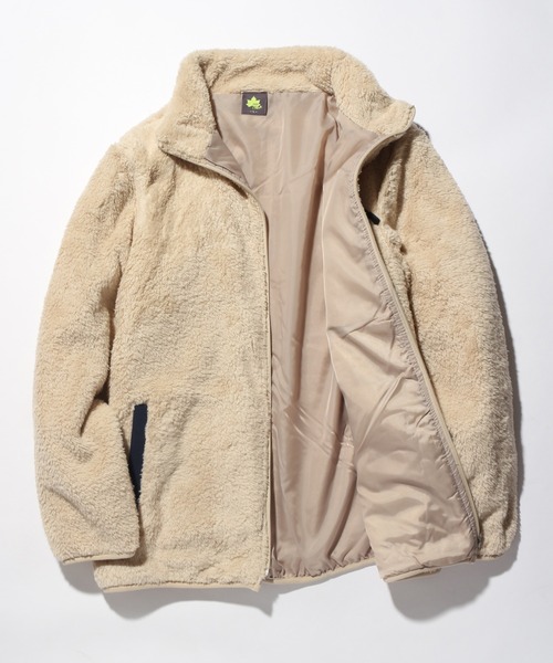 【LOGOS/ロゴス】裏地付きシャギーボアジャケット