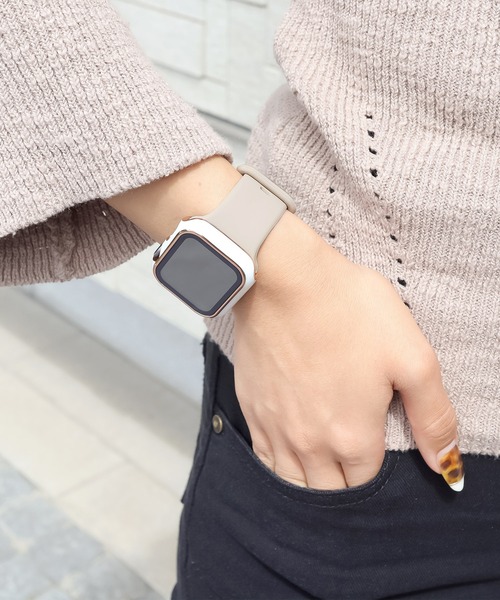 Urban Coral（アーバンコーラル）の「Apple Watch Band / アップルウォッチ バンド くすみカラーバタフライシリコン / Urban Coral（アナログ腕時計・レディース・ブラック/グレー/グレー系その他/グリーン系その他/ピンク系その他/グレー系その他2/ピンク系その他2/ベージュ系その他/モカ/ローズ系/ゴールド系その他・40mm/44mm）」の14枚目の写真