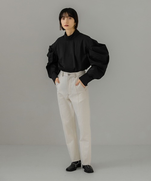 KBF(ケイビーエフ)の「エクストラスリーブブラウス(シャツ/ブラウス・レディース・オフホワイト/ブラック/グレー系その他・ONE)」の12枚目の写真