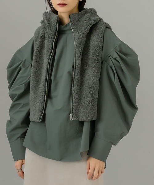 KBF(ケイビーエフ)の「エクストラスリーブブラウス(シャツ/ブラウス・レディース・オフホワイト/ブラック/グレー系その他・ONE)」の15枚目の写真