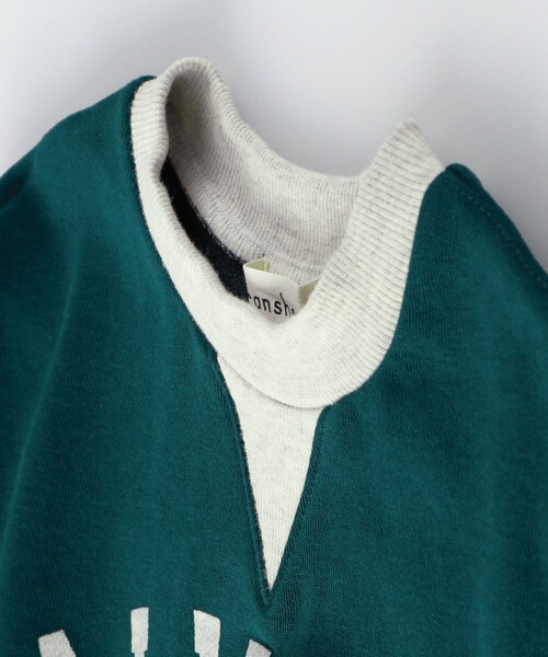 BRANSHES（ブランシェス）の「カレッジロゴ裏毛トレーナー（スウェット・キッズ・グリーン/ブラウン・110/100/130/120/150/140）」の10枚目の写真