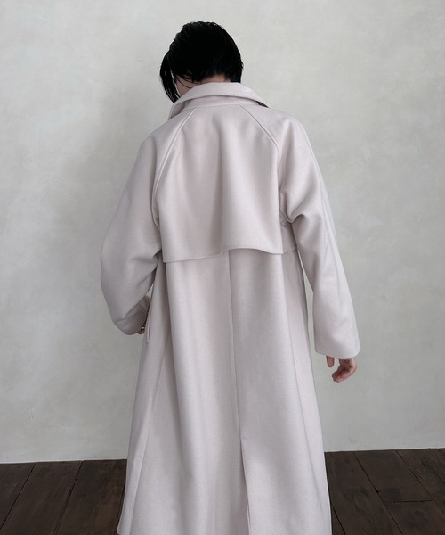 hellam（へラム）の「ステンカラーケープコート（ステンカラーコート・レディース・グレー/ブラック/アイボリー/ブラウン/モカ・FREE）」の2枚目の写真