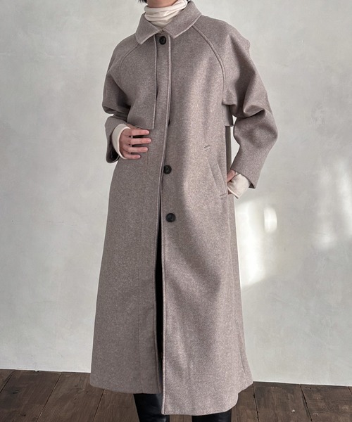 hellam（へラム）の「ステンカラーケープコート（ステンカラーコート・レディース・グレー/ブラック/アイボリー/ブラウン/モカ・FREE）」の5枚目の写真