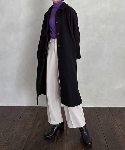hellam（へラム）の「ステンカラーケープコート（ステンカラーコート・レディース・グレー/ブラック/アイボリー/ブラウン/モカ・FREE）」の8枚目の写真