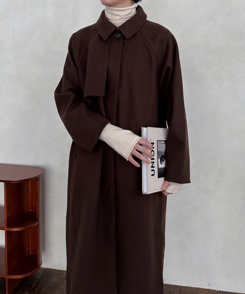 hellam（へラム）の「ステンカラーケープコート（ステンカラーコート・レディース・グレー/ブラック/アイボリー/ブラウン/モカ・FREE）」の12枚目の写真