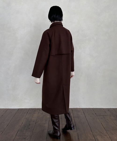 hellam（へラム）の「ステンカラーケープコート（ステンカラーコート・レディース・グレー/ブラック/アイボリー/ブラウン/モカ・FREE）」の13枚目の写真