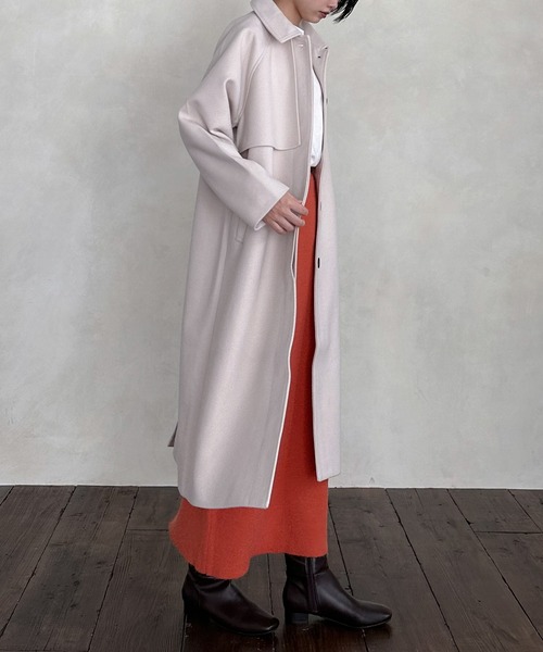 hellam（へラム）の「ステンカラーケープコート（ステンカラーコート・レディース・グレー/ブラック/アイボリー/ブラウン/モカ・FREE）」の16枚目の写真