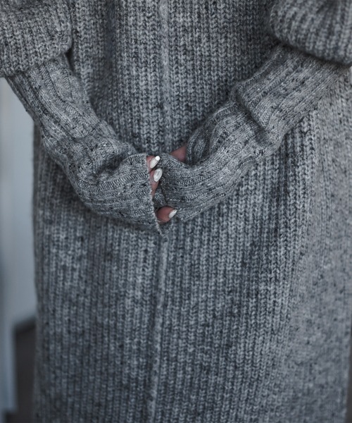 Ezick(エジック)の「Mix nep ヘンリーニットワンピース(ワンピース・レディース・グレー/ブラウン・FREE)」の20枚目の写真