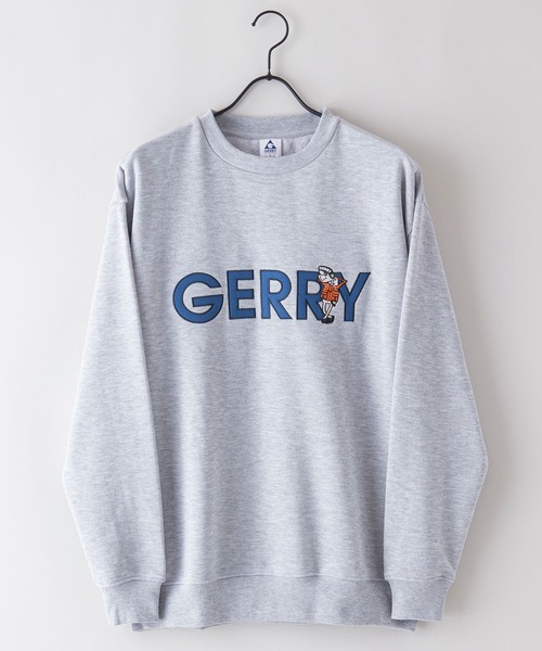GERRY(ジェリー)の「【GERRY/ジェリー】裏毛 ビッグシルエット バックプリント ブランドロゴ刺繍 クルートレーナー スウェット(スウェット・メンズ・ダークグリーン/杢グレー/ホワイト/ブラック/アイボリー/ブルー・X-LARGE/MEDIUM/LARGE)」の10枚目の写真