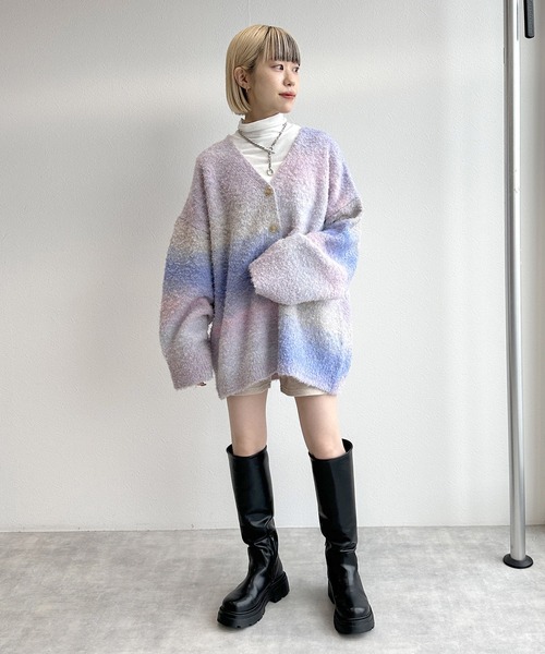 w closet（ダブルクローゼット）の「グラデーションロングカーディガン