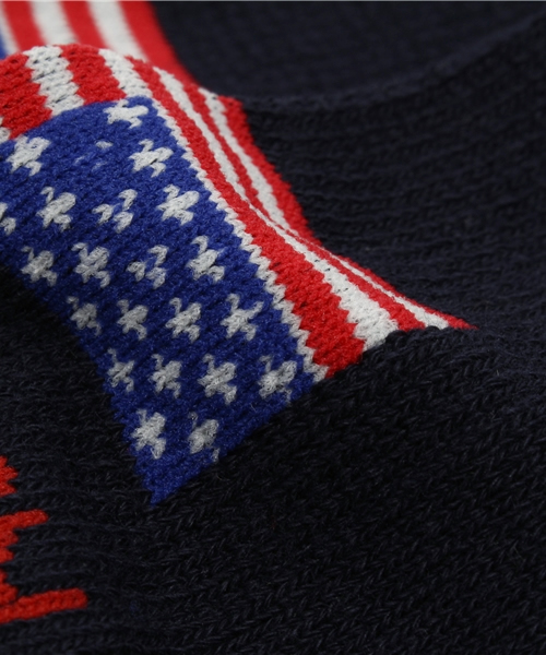 ROSTER・INFIELDER DESIGN（ロスターインフィールダーデザイン）の「日本製 ユニセックス ロスターソックス USA 星条旗 ROSTER SOX USA UNISEX（ソックス/靴下・レディース・ホワイト/ネイビー・24cm/27cm）」の5枚目の写真