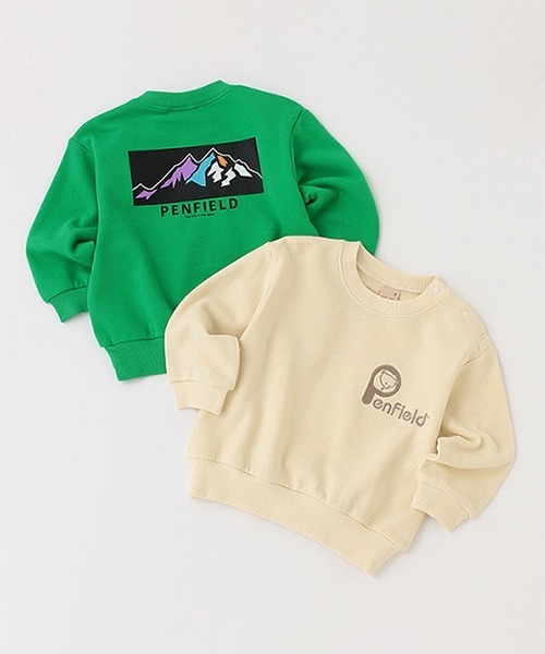 petit main（プティマイン）の「【Pen Field】ロゴ刺繍トレーナー（スウェット・キッズ・グリーン/クリーム・120cm/110cm/130cm/100cm/150cm/140cm/80ｃｍ/90cm）」の5枚目の写真