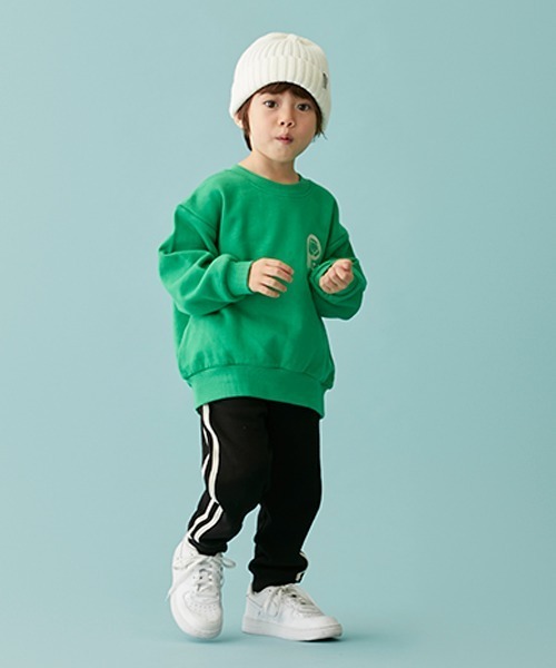 petit main（プティマイン）の「【Pen Field】ロゴ刺繍トレーナー（スウェット・キッズ・グリーン/クリーム・120cm/110cm/130cm/100cm/150cm/140cm/80ｃｍ/90cm）」の15枚目の写真