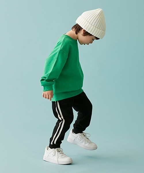 petit main（プティマイン）の「【Pen Field】ロゴ刺繍トレーナー（スウェット・キッズ・グリーン/クリーム・120cm/110cm/130cm/100cm/150cm/140cm/80ｃｍ/90cm）」の9枚目の写真