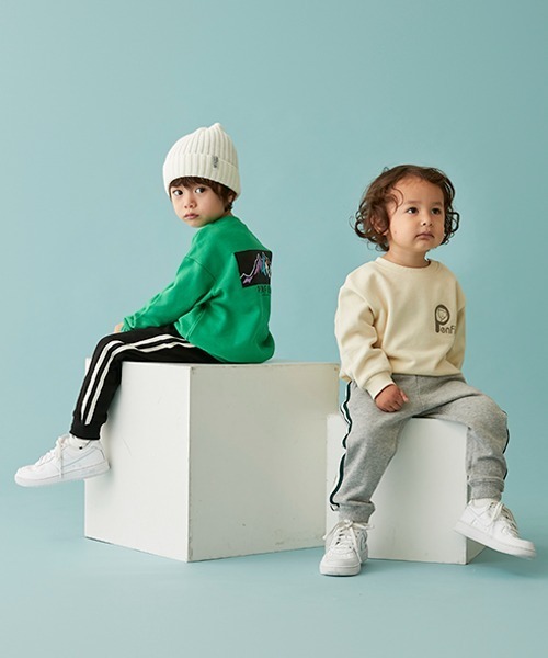 petit main（プティマイン）の「【Pen Field】ロゴ刺繍トレーナー（スウェット・キッズ・グリーン/クリーム・120cm/110cm/130cm/100cm/150cm/140cm/80ｃｍ/90cm）」の12枚目の写真