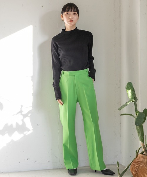 LOWRYS FARM（ローリーズファーム）の「マシンウォッシャブルハイネックロングスリーブ　188212（ニット/セーター・レディース・アイボリー/ピンク/オレンジ/ブラック・FREE）」の9枚目の写真