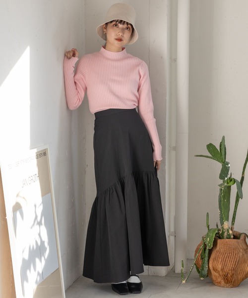 LOWRYS FARM（ローリーズファーム）の「マシンウォッシャブルハイネックロングスリーブ　188212（ニット/セーター・レディース・アイボリー/ピンク/オレンジ/ブラック・FREE）」の13枚目の写真