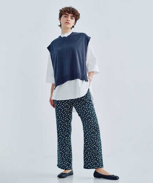 LE GLAZIK（ルグラジック）の「LE GLAZIK | フラワープリント エラスティックパンツ WOMEN（その他パンツ・レディース・ブラック系その他/ブルー系その他5/グリーン系その他・36）」の5枚目の写真