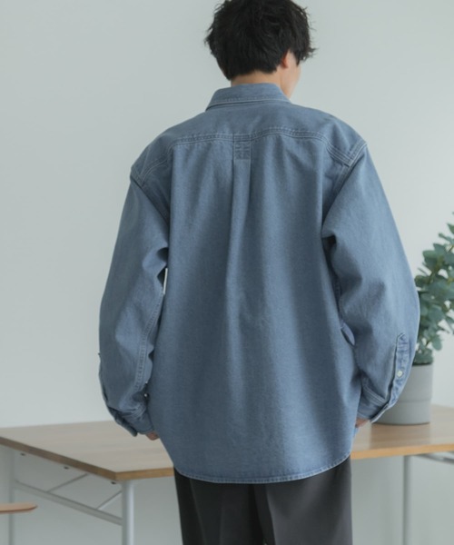 FORK&SPOON（フォークアンドスプーン）の「FORK&SPOON　デニムビッグシャツ（デニムジャケット・メンズ・ブルー系その他/ワンウォッシュ・4/5）」の8枚目の写真