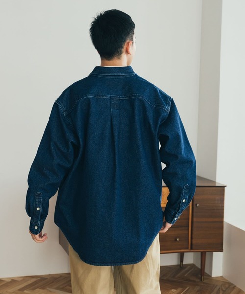 FORK&SPOON（フォークアンドスプーン）の「FORK&SPOON　デニムビッグシャツ（デニムジャケット・メンズ・ブルー系その他/ワンウォッシュ・4/5）」の16枚目の写真