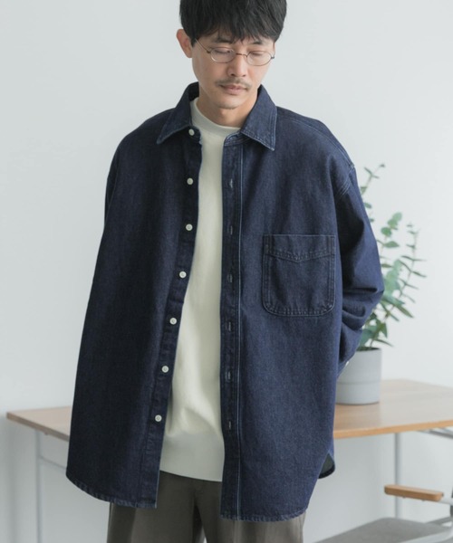 FORK&SPOON（フォークアンドスプーン）の「FORK&SPOON　デニムビッグシャツ（デニムジャケット・メンズ・ブルー系その他/ワンウォッシュ・4/5）」の18枚目の写真
