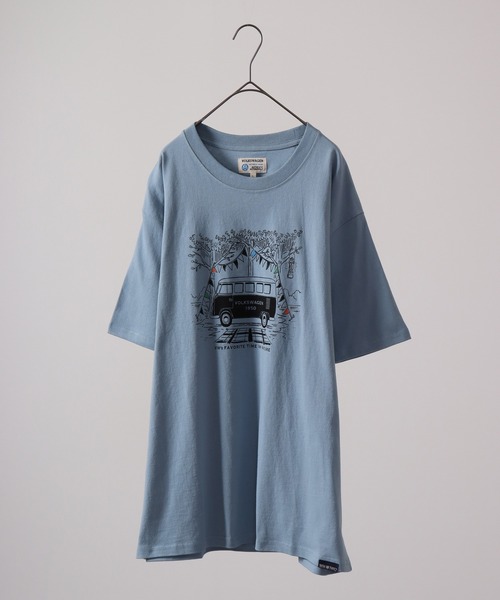 Volkswagen(フォルクスワーゲン)の「VOLKS WAGEN プリントクルーネック半袖Tシャツ(Tシャツ/カットソー・メンズ・オレンジ/チャコールグレー/カーキ/ホワイト/イエロー/ホワイト系その他/ライトブルー/モカ・L/XL/S/M)」の6枚目の写真