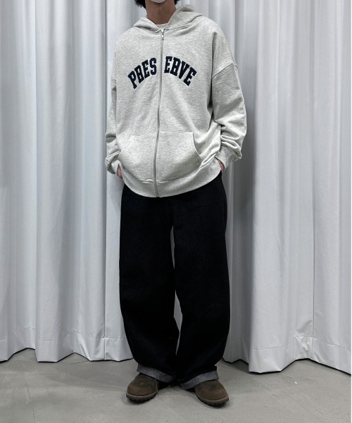 apres jour mignon(アプレジュールミニョン)の「ヘビーウェイトパーカー【ZOZOTOWN限定アイテム】(パーカー・レディース・ナチュラル/アイボリー/杢グレー・フリー/X-LARGE)」の6枚目の写真