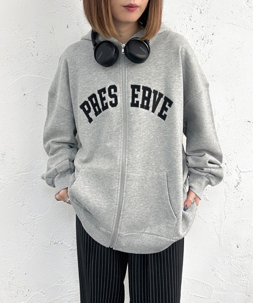 apres jour mignon(アプレジュールミニョン)の「ヘビーウェイトパーカー【ZOZOTOWN限定アイテム】(パーカー・レディース・ナチュラル/アイボリー/杢グレー・フリー/X-LARGE)」の10枚目の写真
